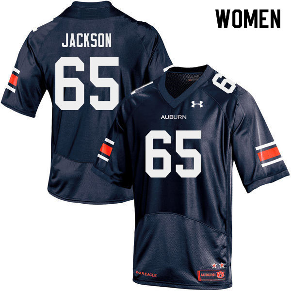 Women #65 Alec Jackson Auburn Tigers College Football Jerseys Sale-Navy